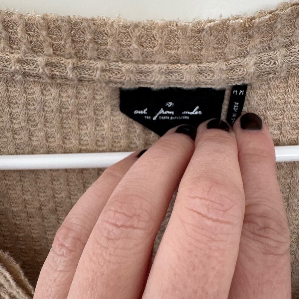 Out From Under Jojo Oversized Thermal Button-Front Top Medium - Picture 6 of 6